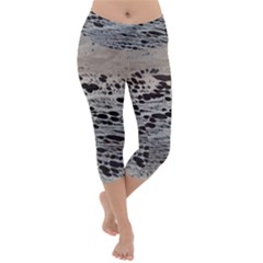 Snake Skin Lightweight Velour Capri Yoga Leggings