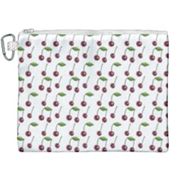 Musical Cherries Pattern Canvas Cosmetic Bag (xxxl) by emilyzragz