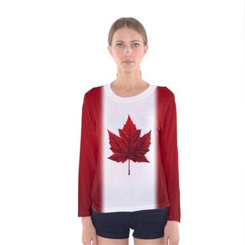 Canada Flag Shirts Women s Long Sleeve Canada Tee by CanadaSouvenirs