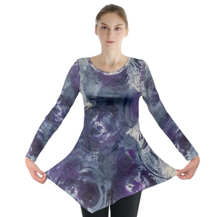 Grape Bubbles Long Sleeve Tunic 