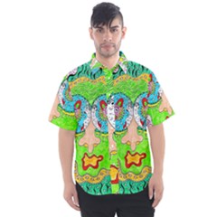 Supersonic Cosmic Galaxy Eyes Men s Short Sleeve Shirt