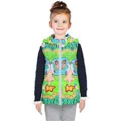 Supersonic Cosmic Galaxy Eyes Kid s Hooded Puffer Vest by chellerayartisans