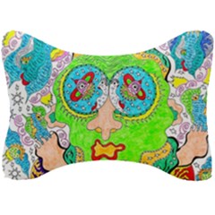 Supersonic Cosmic Galaxy Eyes Seat Head Rest Cushion by chellerayartisans