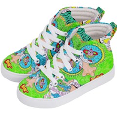 Supersonic Cosmic Galaxy Eyes Kid s Hi-top Skate Sneakers by chellerayartisans