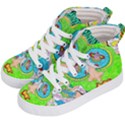 Supersonic Cosmic Galaxy Eyes Kid s Hi-Top Skate Sneakers View2