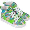 Supersonic Cosmic Galaxy Eyes Kid s Hi-Top Skate Sneakers View3