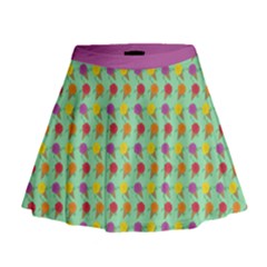 Roses Are Sorbet Pattern Mini Flare Skirt by emilyzragz