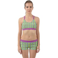 Roses Are Sorbet Pattern Back Web Gym Set