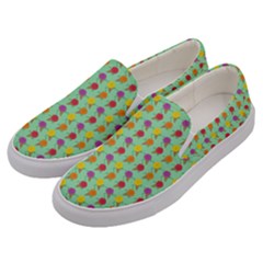 Roses Are Sorbet Men s Canvas Slip Ons by emilyzragz