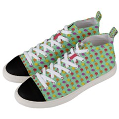 Roses Are Sorbet Men s Mid-top Canvas Sneakers by emilyzragz