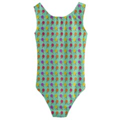 Roses Are Sorbet Pattern Kids  Cut-out Back One Piece Swimsuit by emilyzragz