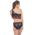 Blurred lines red and black designs by FlipStylez Designs Spliced Up Two Piece Swimsuit View2