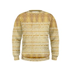 Seamless Gold Lace Nature Design By Flipstylez Designs Kids  Sweatshirt by flipstylezfashionsLLC