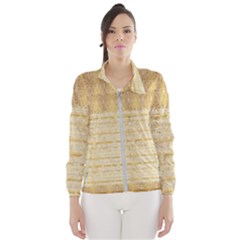 Seamless Gold Lace Nature Design By Flipstylez Designs Windbreaker (women)