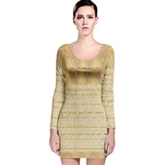 Seamless Gold Lace Nature Design By Flipstylez Designs Long Sleeve Velvet Bodycon Dress