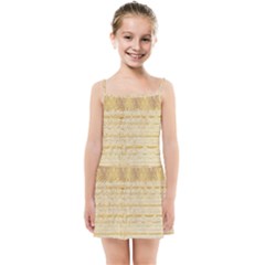 Seamless Gold Lace Nature Design By Flipstylez Designs Kids Summer Sun Dress by flipstylezfashionsLLC