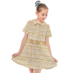 Seamless Gold Lace Nature Design By Flipstylez Designs Kids  Short Sleeve Shirt Dress