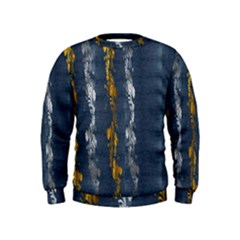 Gold And Silver Blue Jean Look By Flipstylez Designs Kids  Sweatshirt by flipstylezfashionsLLC