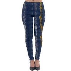 Gold And Silver Blue Jean Look By Flipstylez Designs Lightweight Velour Leggings by flipstylezfashionsLLC