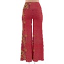 Red flowers on red print background by FlipStylez Designs So Vintage Palazzo Pants View2