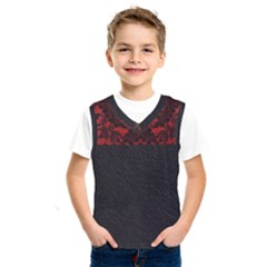 Red And Black Leather Red Lace By Flipstylez Designs Kids  Sportswear by flipstylezfashionsLLC