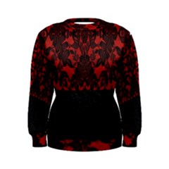 Red And Black Leather Red Lace By Flipstylez Designs Women s Sweatshirt