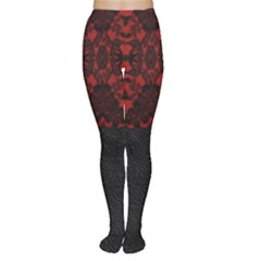 Red And Black Leather Red Lace By Flipstylez Designs Tights