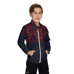 Red And Black Leather Red Lace By Flipstylez Designs Windbreaker (kids)