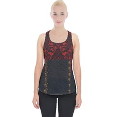 Red And Black Leather Red Lace By Flipstylez Designs Piece Up Tank Top by flipstylezfashionsLLC