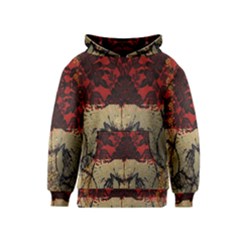 Red And Black Leather Red And Gold Lace Design By Flipstylez Designs Kids  Pullover Hoodie