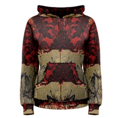 Red And Black Leather Red And Gold Lace Design By Flipstylez Designs Women s Pullover Hoodie