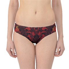 Red And Black Leather Red And Gold Lace Design By Flipstylez Designs Hipster Bikini Bottoms by flipstylezfashionsLLC