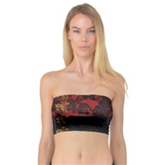 Red And Black Leather Red Lace Design By Flipstylez Designs Bandeau Top by flipstylezfashionsLLC