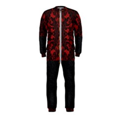 Red And Black Leather Red Lace Design By Flipstylez Designs Onepiece Jumpsuit (kids)