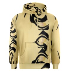 Peach And Black Swirl Design By Flipstylez Designs Men s Pullover Hoodie