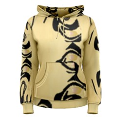 Peach And Black Swirl Design By Flipstylez Designs Women s Pullover Hoodie