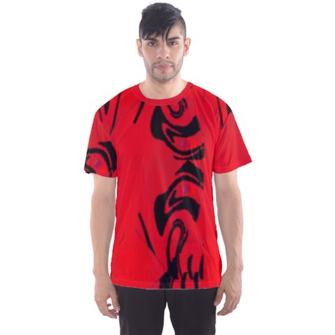 Red And Black Design By Flipstylez Designs Men s Sports Mesh Tee by flipstylezfashionsLLC