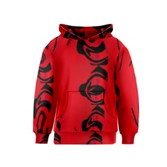 Red And Black Design By Flipstylez Designs Kids  Pullover Hoodie