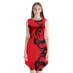 Red And Black Design By Flipstylez Designs Sleeveless Chiffon Dress   by flipstylezfashionsLLC