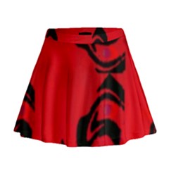 Red And Black Design By Flipstylez Designs Mini Flare Skirt