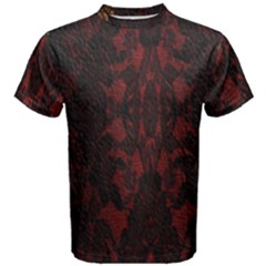 Black Lace Burgundy Design By Flipstylez Designs Men s Cotton Tee by flipstylezfashionsLLC