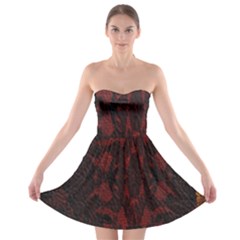 Black Lace Burgundy Design By Flipstylez Designs Strapless Bra Top Dress by flipstylezfashionsLLC