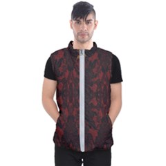 Black Lace Burgundy Design By Flipstylez Designs Men s Puffer Vest