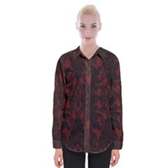 Black Lace Burgundy Design By Flipstylez Designs Womens Long Sleeve Shirt