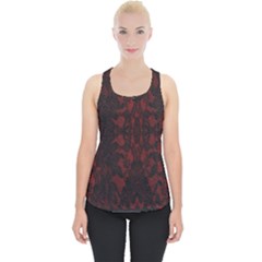 Black Lace Burgundy Design By Flipstylez Designs Piece Up Tank Top by flipstylezfashionsLLC