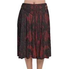 Black Lace Burgundy Design By Flipstylez Designs Velvet Flared Midi Skirt