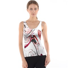 Pink And Black Swirl By Flipstylez Designs Tank Top by flipstylezfashionsLLC