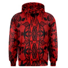 Bright Red Fashion Lace Design By Flipstylez Designs Men s Pullover Hoodie