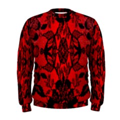 Bright Red Fashion Lace Design By Flipstylez Designs Men s Sweatshirt