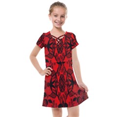 Bright Red Fashion Lace Design By Flipstylez Designs Kids  Cross Web Dress by flipstylezfashionsLLC